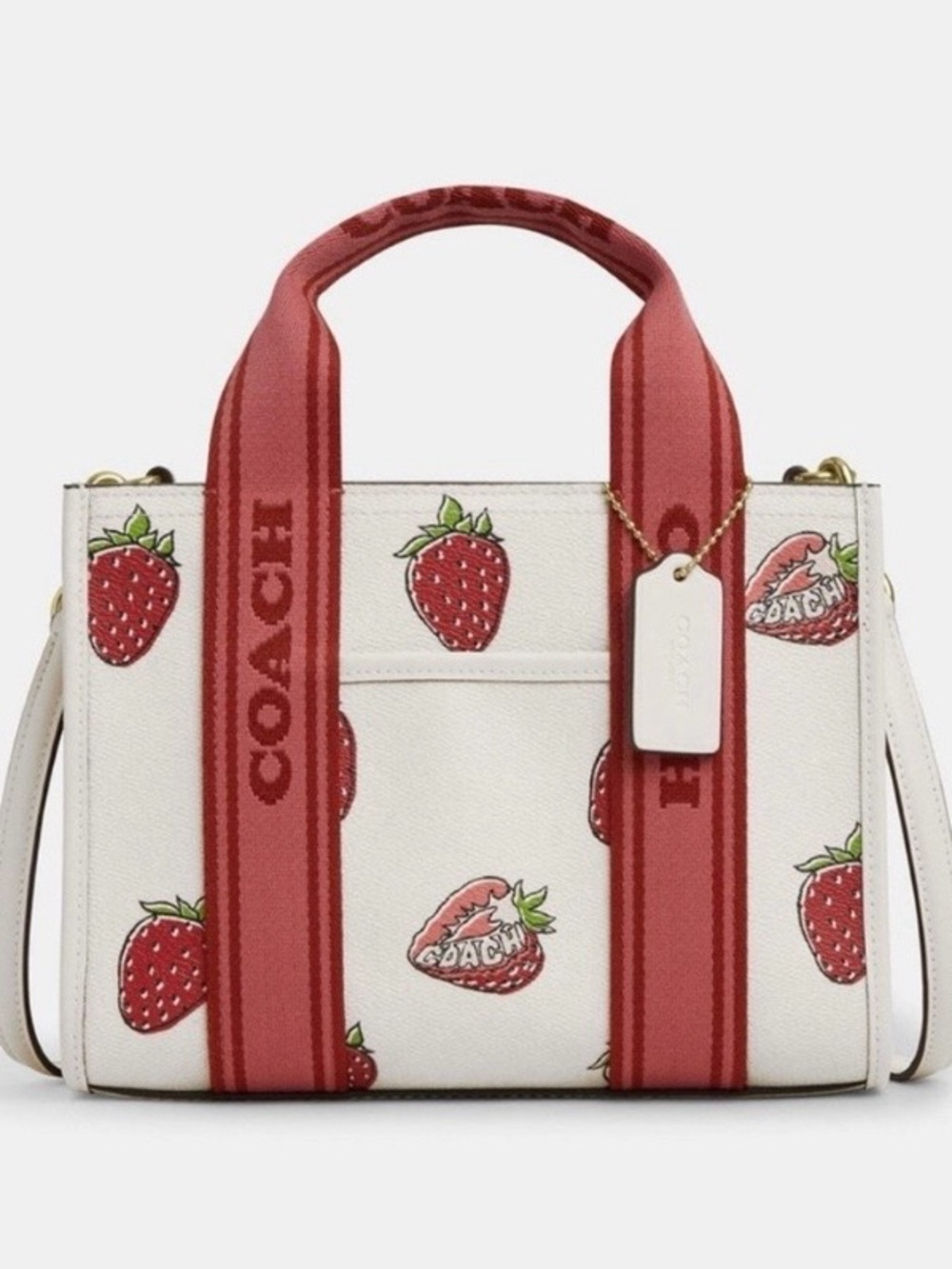 COACH SMITH TOTE STRAWBERRY PRINT